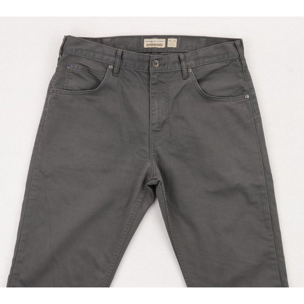 Patagonia Performance Twill Jeans Men's 35 X 30 Forge Gray Straight Iron Clad - Picture 2 of 9